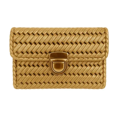 Monedero dorado de malla plástica - kit CreatuKit