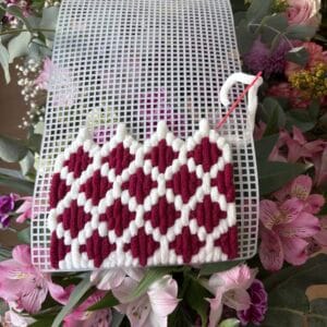 ¿Por qué bordamos los bolsos en franjas? 1 bolso malla plastica