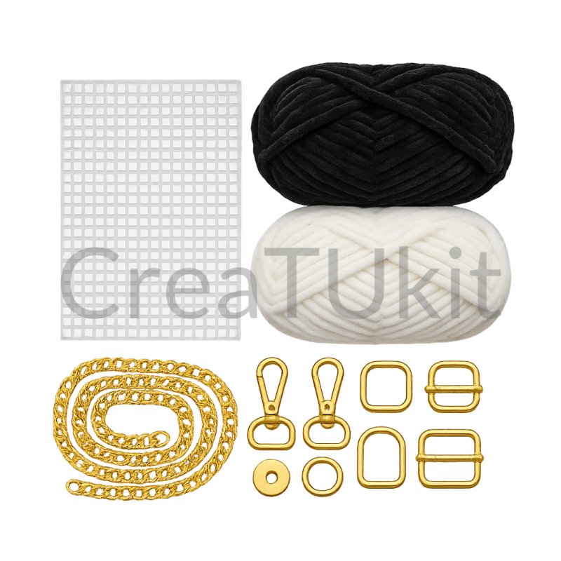 Bolso Kitty de malla plástica - kit CreatuKit