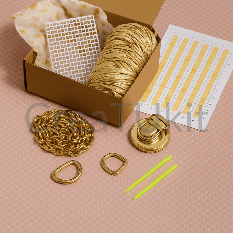 Kit completo bolso Cloe de malla plástica - CreatuKit