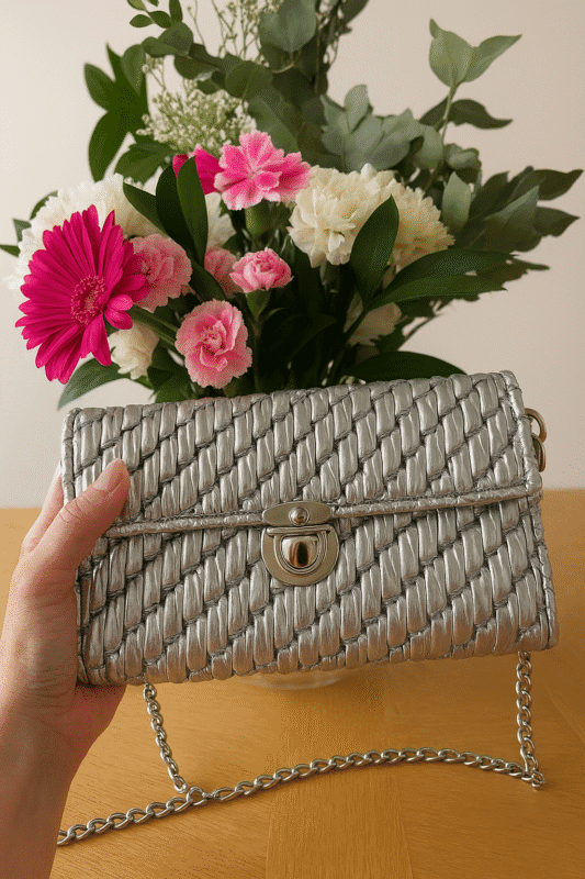 Bolso Cloe plateado