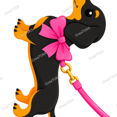 Diseño de perrito decorado con diamantes para kit de bedazzling