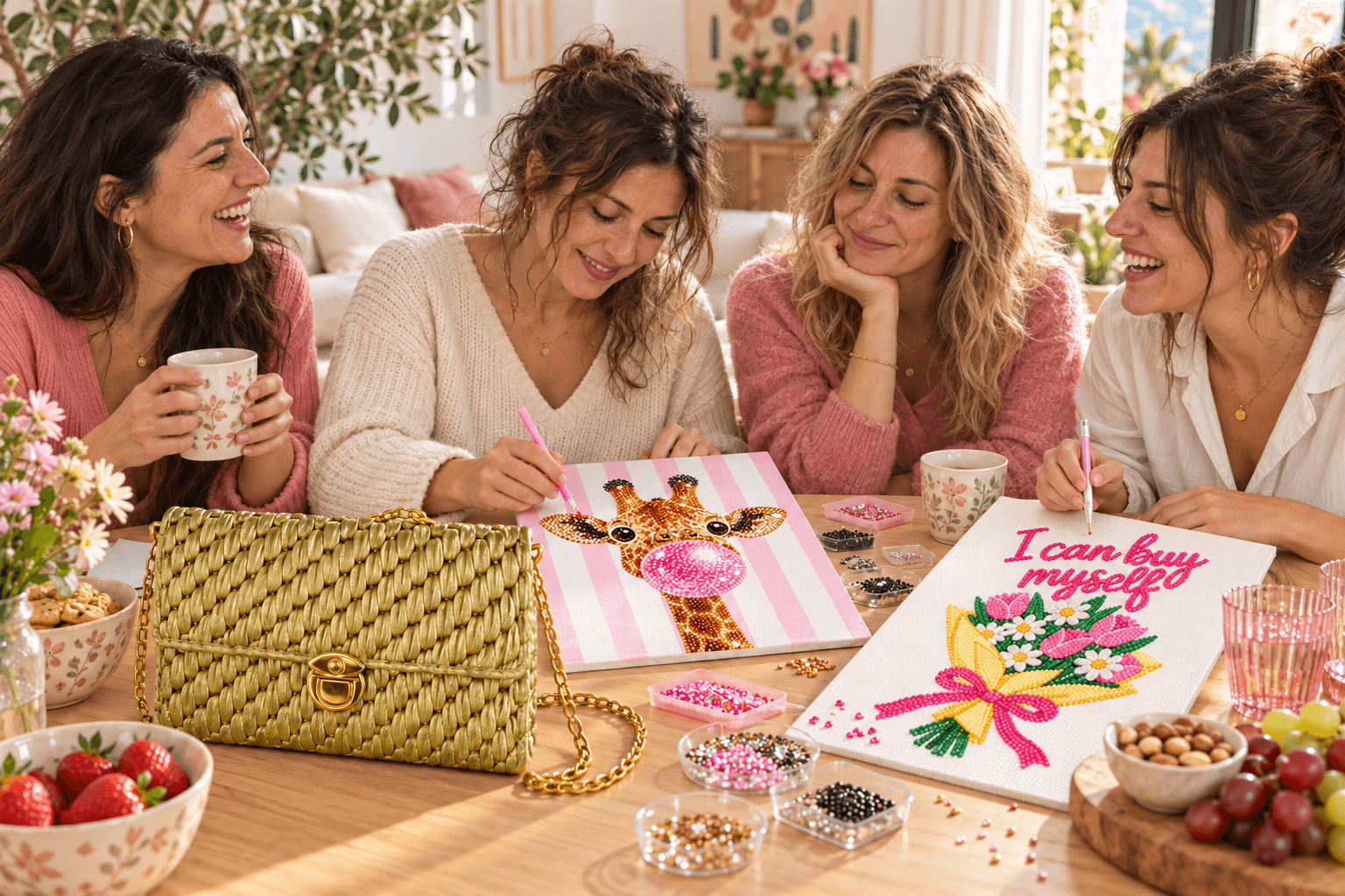 Planes con amigas originales: una tarde de manualidades con kits DIY 1 Planes con amigas disfrutando de una tarde de manualidades con kits de CreatuKit